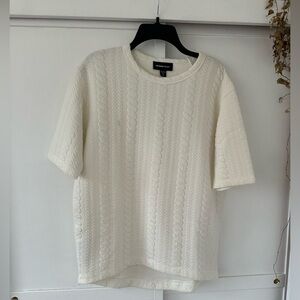 FIFTEENTWENTY Cream Colored Quilted Tee